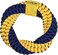 Dog Rope toy with Durable Nylon, Teeth cleaning toy, Tug of War dog toy, and Idea for Medium to Large dogs, 24 cm Dog toy with Round shape, Interactive play for Aggressive Chewers, (Blue &amp; Yellow)