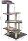 Cat tree with Climbing ladders, Cover with Soft plush fabric, and Durable, Indoor cat playground for all size breeds, Activity tower with Top perch, Sisal carpets, and Scratching posts, 102 cm (Grey)