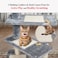 Cat tree with Climbing ladders, Cover with Soft plush fabric, and Durable, Indoor cat playground for all size breeds, Activity tower with Top perch, Sisal carpets, and Scratching posts, 102 cm (Grey)