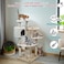 Multi-level cat tree with Top perch, Cozy condo, Soft hammock, and Paw shape perch, Indoor cat playground with Sisal ladder, Sisal scratching posts, and for all size breeds, 111 cm Cat tower (Beige)