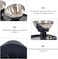 Adjustable cat bowl with Stainless steel bowls and Non-slip bottom, 150 Inclined raised pet feeder for cats and small dogs, Pet food &amp; water station, Easy to clean 30 cm (Black)