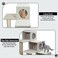 Cat tree with Step design, Soft plush cover, Cat condo and Scratching posts, 96 cm Multi-level cat tower for Indoor cats, Cat climbing furniture and Space saving cat tree (Beige)
