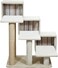 Cat tree with Step design, Soft plush cover, Cat condo and Scratching posts, 96 cm Multi-level cat tower for Indoor cats, Cat climbing furniture and Space saving cat tree (Beige)