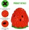 Interactive strawberry-shaped dog toy, Natural rubber teeth cleaning pet toy with hidden treats, Durable Puppy toy for Aggressive chewers, Ideal for Gum massage 10 cm (Red)