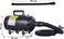Pet hair dryer for cats &amp; dogs, Low-Noise pet dryer with 3-Styling Nozzles, Temperature adjustment, ABS Material, and Portable Handle, Quick drying &amp; Gentle grooming, 240V (Black)
