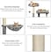 Multi-level cat tree tower with Electric mouse toy, Plush perches, Cozy hammock, Sisal scratching post, Double cat condos, and Climbing ladder, Ideal for indoor cats &amp; kittens, 182 cm (Grey)