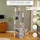 Multi-level cat tree tower with Electric mouse toy, Plush perches, Cozy hammock, Sisal scratching post, Double cat condos, and Climbing ladder, Ideal for indoor cats &amp; kittens, 182 cm (Grey)