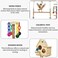 Natural wood bird perch stand with Bird nest, Climbing ladders, Swinging perch, Colorful toys, feeding bowls, and Removable tray, Bird training and play station for pet birds 63 cm (Beige)