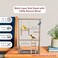 Interactive bird playstand with Swinging perch, Climbing ladder, Removable tray, and Non-slip bottom, Multi-functional bird toy, Ideal for Budgies, Cockatiels, and Parakeets, 57 cm (Beige)