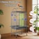 Large bird cage with Play-top area, Wooden Perches, Feeding Cups, Removable tray, Storage Shelf and Universal Wheels, Wrought iron bird cage for Large-sized birds, Easy assembly, 222 cm (Black)