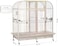 Extra large bird cage for Parrots, Macaws, and Other large birds, Heavy-duty Partition cage with Wooden perches, Feeding cups, Lockable door, Removable tray, and Universal wheels 180 cm (White)