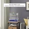 Bird playstand with Wooden perch, Plastic feeding cups, Climbing ladder, and Removable tray, Metal bird Playground for small birds, Ideal for Indoor/Outdoor use, Easy to assemble, 46 cm (Blue)
