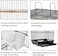Bird cage with Portable handle, Wooden perches, Feeding cups, and Removable tray, Spacious metal wire indoor bird cage for Canaries, Finches, Lovebirds, and Other small birds, 98 cm (Black)