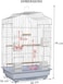 Small bird cage with Open-top design, Wooden perches, Feeding cups, and Slide-out tray, Sturdy metal bird cage for Lovebirds, Canaries, and Budgies, Ideal for Indoor/Outdoor use, 73 cm (Black)
