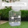 Small bird cage with Open-top design, Wooden perches, Feeding cups, and Slide-out tray, Sturdy metal bird cage for Lovebirds, Canaries, and Budgies, Ideal for Indoor/Outdoor use, 73 cm (Black)