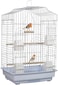 Small bird cage with Open-top design, Wooden perches, Feeding cups, and Slide-out tray, Sturdy metal bird cage for Lovebirds, Canaries, and Budgies, Ideal for Indoor/Outdoor use, 73 cm (Black)