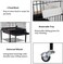 Rolling Bird cage with Open top design, Detachable stand, Feeding bowls, Slide-out tray, Storage shelf, and Universal wheels, Sturdy metal bird cage for Lovebirds and Budgies, 136 cm (Black)