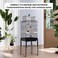 Rolling Bird cage with Open top design, Detachable stand, Feeding bowls, Slide-out tray, Storage shelf, and Universal wheels, Sturdy metal bird cage for Lovebirds and Budgies, 136 cm (Black)