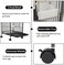 Bird cage with Open-top design, Wooden perches, Food bowls, Removable tray, and Universal wheels, Durable wrought iron bird cage for Lovebirds, Canaries, and Budgies, Easy assembly, 79 cm (Black)