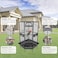 Corner bird cage for Parrots, Macaws and Parakeets, Heavy-duty metal large bird cage with Wooden perch, Stainless steel food bowls, Removable tray, and Universal wheels, 162 cm (Black)