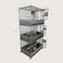 Large triple stackable bird cage with Wooden perches, Food bowls, Removable tray, and Universal wheels, Wrought iron bird breeding cage for Parakeets, Lovebirds, and Cockatiels, 186 cm (Black)