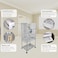 Bird cage for small to medium birds, Wrought iron bird flight cage with Wooden perches, Feeding bowls, Removable tray, Storage shelf, and Universal wheels, 136 cm (White)