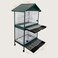 House-shape bird cage for Lovebirds, Finches, and Canaries, Double layer heavy-duty bird cage with Wooden perches, Feeding cups, Slide-out tray, and Universal wheels, Easy assembly, 158 cm (Green)