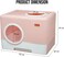 Fully enclosed cat litter box with Front entry &amp; Top exit, Drawer-type, Litter scoop, and Sand filter holes, Odor-proof cat toilet for Indoor/Outdoor use, Easy to clean, 52 cm (Pink)