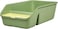 Cat litter box with Splash-proof design, Built-in litter scoop, Durable PP material, and Low entrance, Semi-enclosed cat litter box for Indoor cats and kittens, Pet waste management, 49 cm (Green)