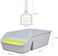 Cat litter box with Splash-proof design, Built-in litter scoop, Durable PP material, and Low entrance, Semi-enclosed cat litter box for Indoor cats and kittens, Pet waste management, 49 cm (Grey)