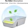 Cat litter box with Splash-proof design, Built-in litter scoop, Durable PP material, and Low entrance, Semi-enclosed cat litter box for Indoor cats and kittens, Pet waste management, 49 cm (Grey)