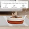 Semi-enclosed cat litter box with Durable PP material, Splash proof design, and Litter scoop, Detachable &amp; Spacious for cats to turn around comfortably, Easy to clean, 38 cm (Brown)