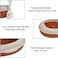 Semi-enclosed cat litter box with Durable PP material, Splash proof design, and Litter scoop, Detachable &amp; Spacious for cats to turn around comfortably, Easy to clean, 38 cm (Brown)
