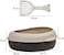 Semi-enclosed cat litter box with Durable PP material, Splash proof design, and Litter scoop, Detachable &amp; Spacious for cats to turn around comfortably, Easy to clean, 38 cm (Chocolate)