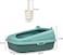 Large cat litter box with Durable plastic material, Leak-proof design, Sand filter holes, and Litter scoop, Semi-enclosed cat litter box for indoor cats &amp; kittens, Easy to clean, 58 cm (Green)