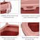 Large cat litter box with Durable plastic material, Leak-proof design, Sand filter holes, and Litter scoop, Semi-enclosed cat litter box for indoor cats &amp; kittens, Easy to clean, 58 cm (Red)
