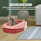 Large cat litter box with Durable plastic material, Leak-proof design, Sand filter holes, and Litter scoop, Semi-enclosed cat litter box for indoor cats &amp; kittens, Easy to clean, 58 cm (Red)