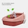 Large cat litter box with Durable plastic material, Leak-proof design, Sand filter holes, and Litter scoop, Semi-enclosed cat litter box for indoor cats &amp; kittens, Easy to clean, 58 cm (Red)