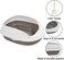 Cat litter box for Medium to Large cats, Durable plastic pet toilet with Leak-proof design, Litter scoop, and Detachable design, Suitable for indoor/outdoor use, Easy to clean, 52 cm (Grey)