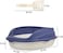 Cat litter box for Medium to Large cats, Durable plastic pet toilet with Leak-proof design, Litter scoop, and Detachable design, Suitable for indoor/outdoor use, Easy to clean, 52 cm (Blue)