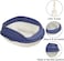 Cat litter box for Medium to Large cats, Durable plastic pet toilet with Leak-proof design, Litter scoop, and Detachable design, Suitable for indoor/outdoor use, Easy to clean, 52 cm (Blue)