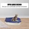 Cat litter box for Medium to Large cats, Durable plastic pet toilet with Leak-proof design, Litter scoop, and Detachable design, Suitable for indoor/outdoor use, Easy to clean, 52 cm (Blue)