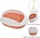 Cat litter box for Medium to Large cats, Durable plastic pet toilet with Leak-proof design, Litter scoop, and Detachable design, Suitable for indoor/outdoor use, Easy to clean, 52 cm (Pink)