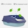 Semi-enclosed cat litter box with Leak-proof design, Litter scoop, and Detachable design, Durable plastic pet toilet for small to medium-sized cats, Easy to clean, 46 cm (Blue)