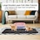 Large double-layer cat litter mat, Non-slip EVA material with Hexagonal honeycomb design, Odor control, and Leak-proof design, Ideal for indoor cat litter boxes, Easy to clean, 90 cm (Black)