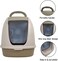 Portable fully enclosed cat litter box with Flip cover entrance, Litter scoop, and Detachable design, Durable plastic construction for Indoor/Outdoor use, Easy to clean, 38 cm (Grey)