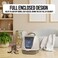 Portable fully enclosed cat litter box with Flip cover entrance, Litter scoop, and Detachable design, Durable plastic construction for Indoor/Outdoor use, Easy to clean, 38 cm (Grey)