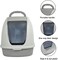 Portable fully enclosed cat litter box with Flip cover entrance, Litter scoop, and Detachable design, Durable plastic construction for Indoor/Outdoor use, Easy to clean, 38 cm (Green)
