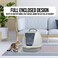 Portable fully enclosed cat litter box with Flip cover entrance, Litter scoop, and Detachable design, Durable plastic construction for Indoor/Outdoor use, Easy to clean, 38 cm (Green)