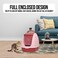 Portable fully enclosed cat litter box with Flip cover entrance, Litter scoop, and Detachable design, Durable plastic construction for Indoor/Outdoor use, Easy to clean, 38 cm (Pink)